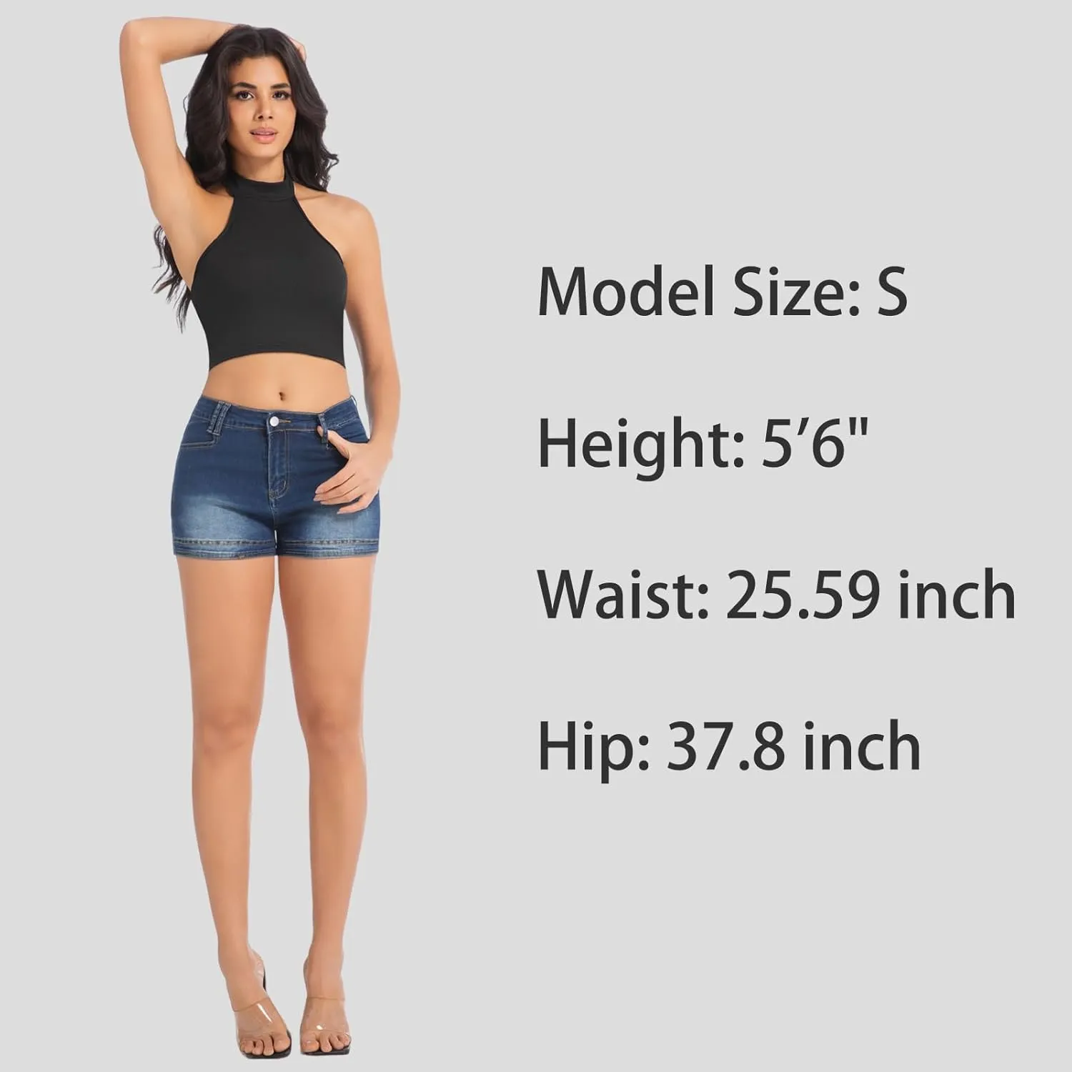 Jean Shorts for Women High Waisted Stretchy Casual Summer Denim Mom Shorts