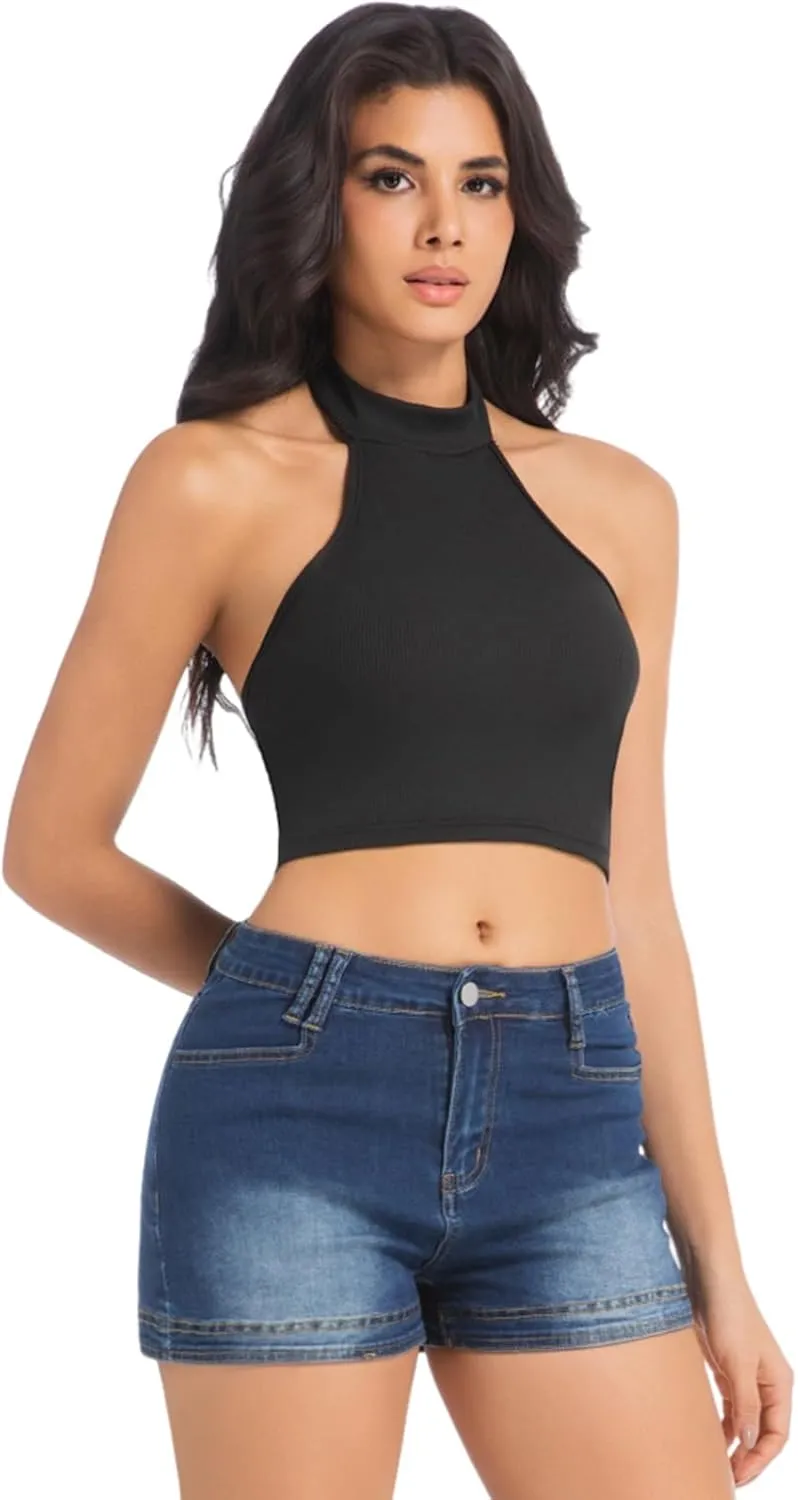 Jean Shorts for Women High Waisted Stretchy Casual Summer Denim Mom Shorts