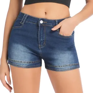 Jean Shorts for Women High Waisted Stretchy Casual Summer Denim Mom Shorts