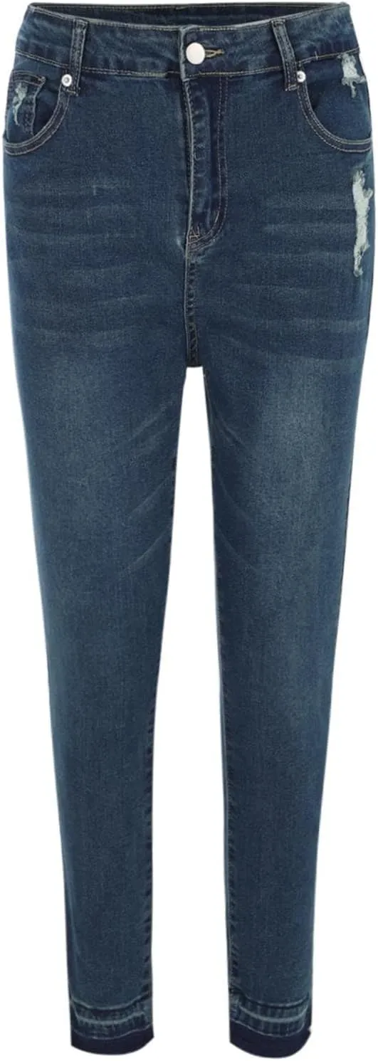 Jeans for Women Trendy Stretch Slim Fitting High Waisted Jeans Women Plus Size Jean Shorts