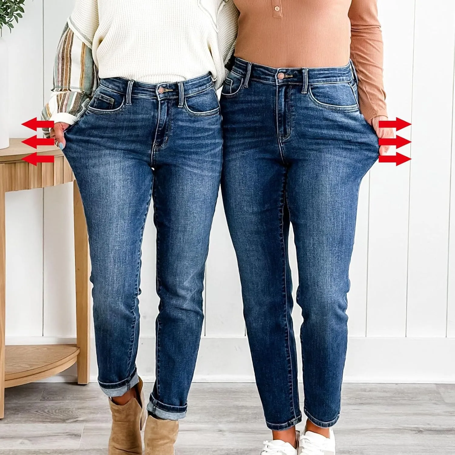 Jeans for Women Trendy Stretch Slim Fitting High Waisted Jeans Women's Pants Plus