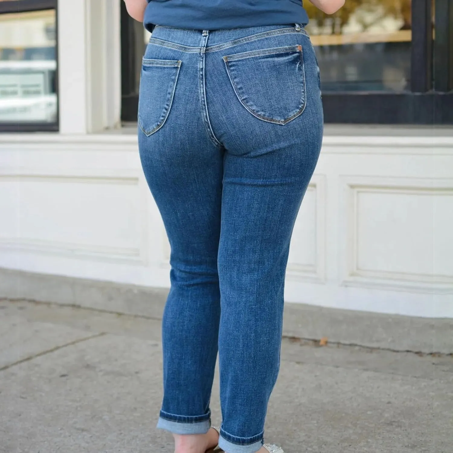 Jeans for Women Trendy Stretch Slim Fitting High Waisted Jeans Women's Pants Plus