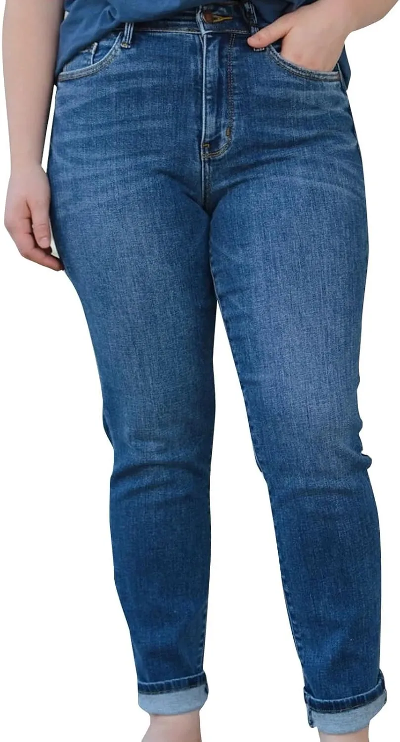 Jeans for Women Trendy Stretch Slim Fitting High Waisted Jeans Women's Pants Plus