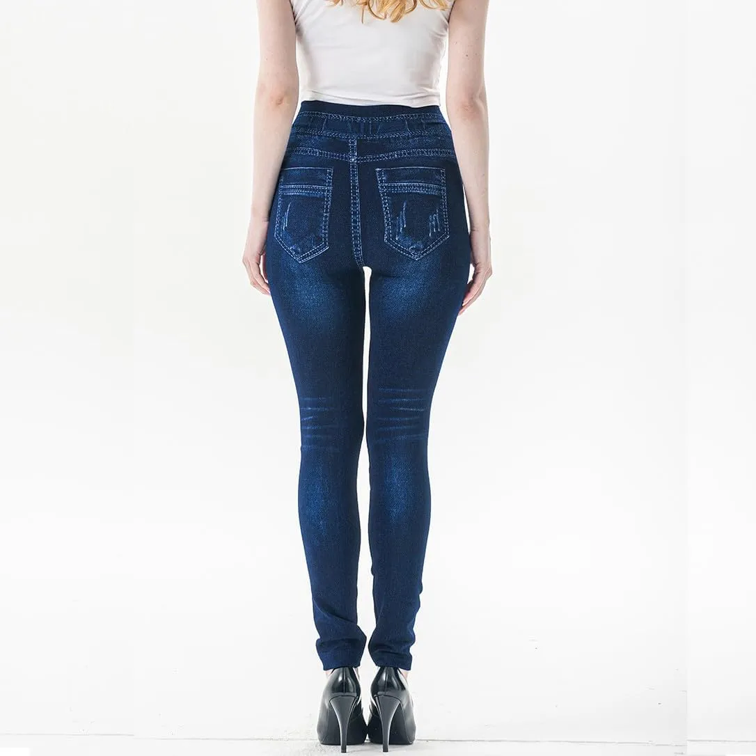 Jeans Women High Waisted Tummy Control Skinny Denim Pants Jeans Trendy Stretch Straight Leg Trousers