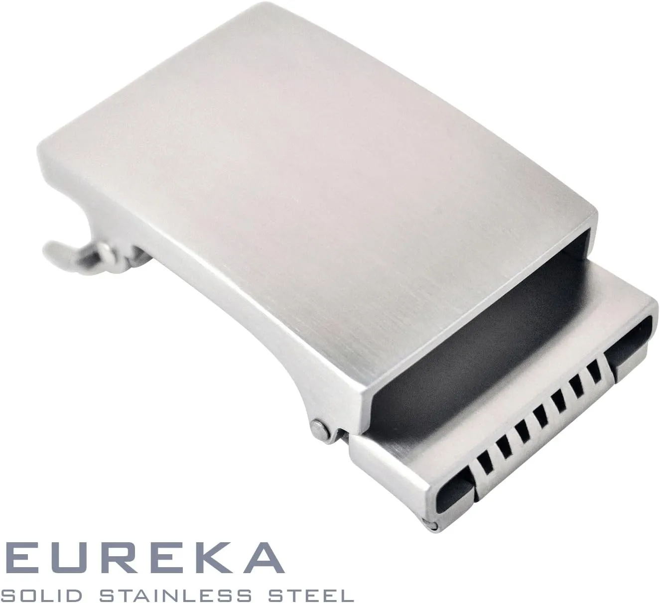 KORE Men's Full-Grain Leather Track Belts | “Eureka” Stainless Steel Buckle