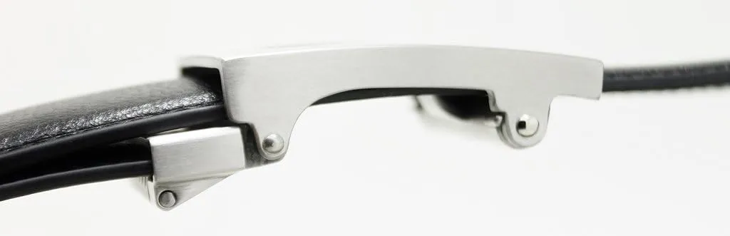 KORE Men’s Full-Grain Leather Track Belts | “Evolve” Stainless Steel Buckle