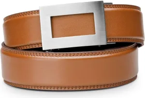 KORE Men’s Full-Grain Leather Track Belts | “Icon” Stainless Steel Buckle