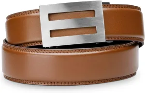 KORE Men’s Full-Grain Leather Track Belts | “Intrepid” Stainless Steel Buckle