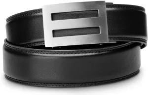 KORE Men’s Full-Grain Leather Track Belts | “Intrepid” Stainless Steel Buckle