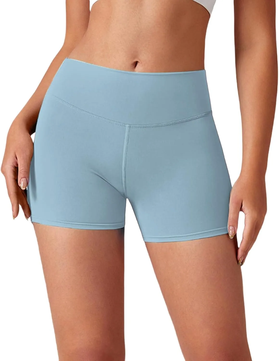 Kubbon Workout Shorts Womens Butt Booty Yoga Lifting Shorts High Waisted Quick Dry Running Athletic Leggings with Pockets