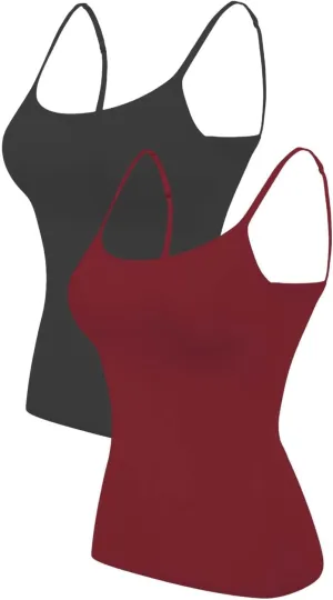 LCMTWX Built In Bra Tank Tops For Women Camisole With Frame Bra Undershirt Shelf Bra Tank Tops For Women Tank Top Women