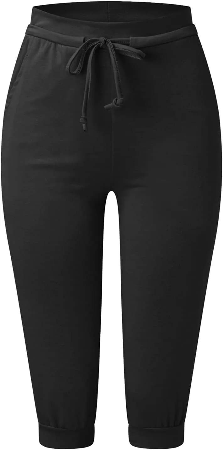 LCMTWX Running Shorts Cropped Elastic Pants for Women Fashion Casual Fashion Shorts Trousers Solid Ppants Running Shorts