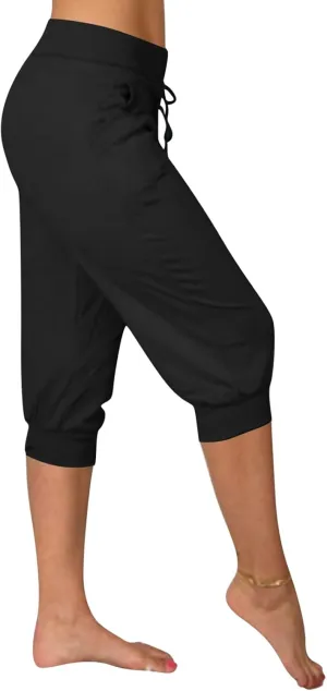 LCMTWX Running Shorts Cropped Elastic Pants for Women Fashion Casual Fashion Shorts Trousers Solid Ppants Running Shorts