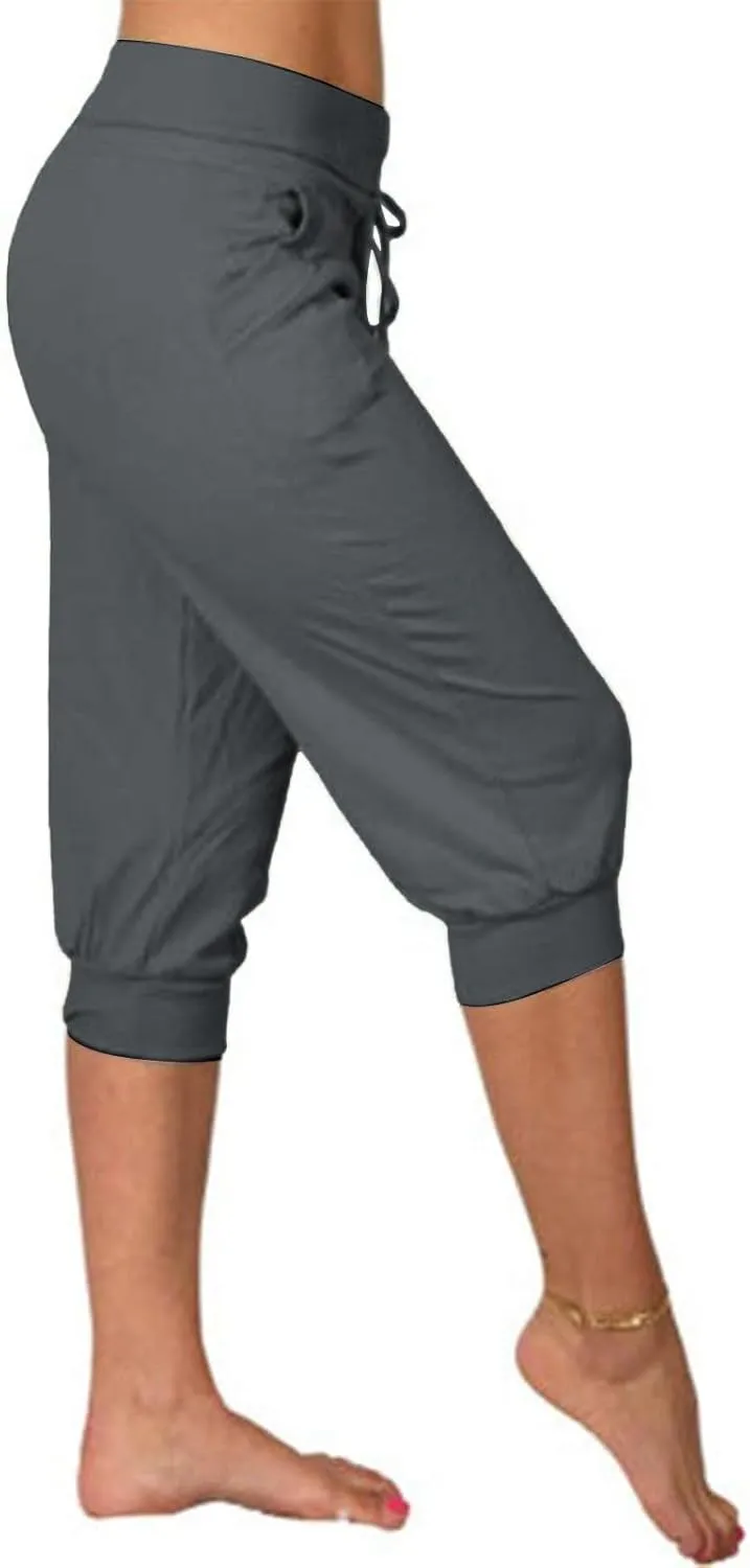 LCMTWX Running Shorts Cropped Elastic Pants for Women Fashion Casual Fashion Shorts Trousers Solid Ppants Running Shorts