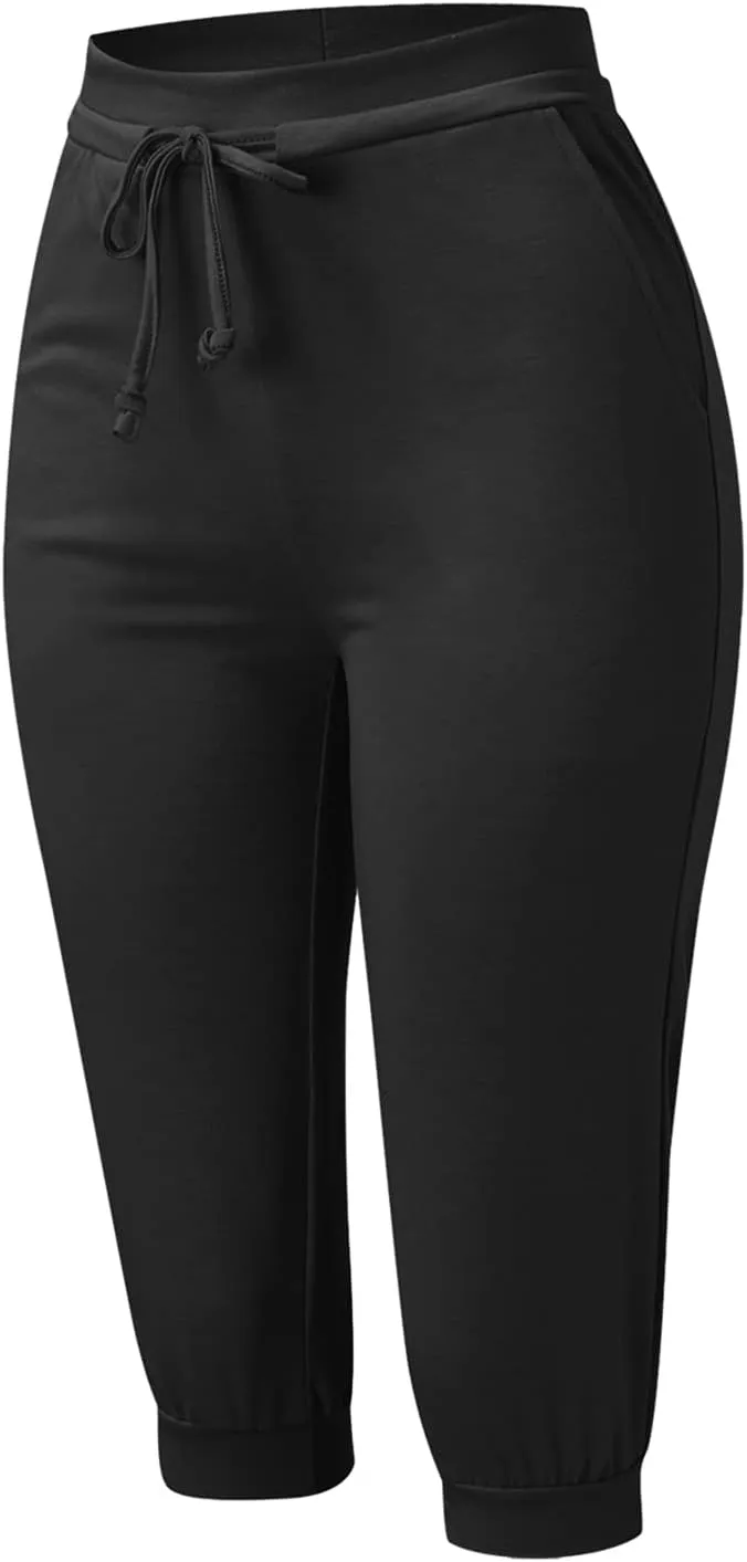 LCMTWX Running Shorts Cropped Elastic Pants for Women Fashion Casual Fashion Shorts Trousers Solid Ppants Running Shorts