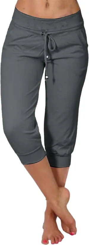 LCMTWX Running Shorts Cropped Elastic Pants for Women Fashion Casual Fashion Shorts Trousers Solid Ppants Running Shorts