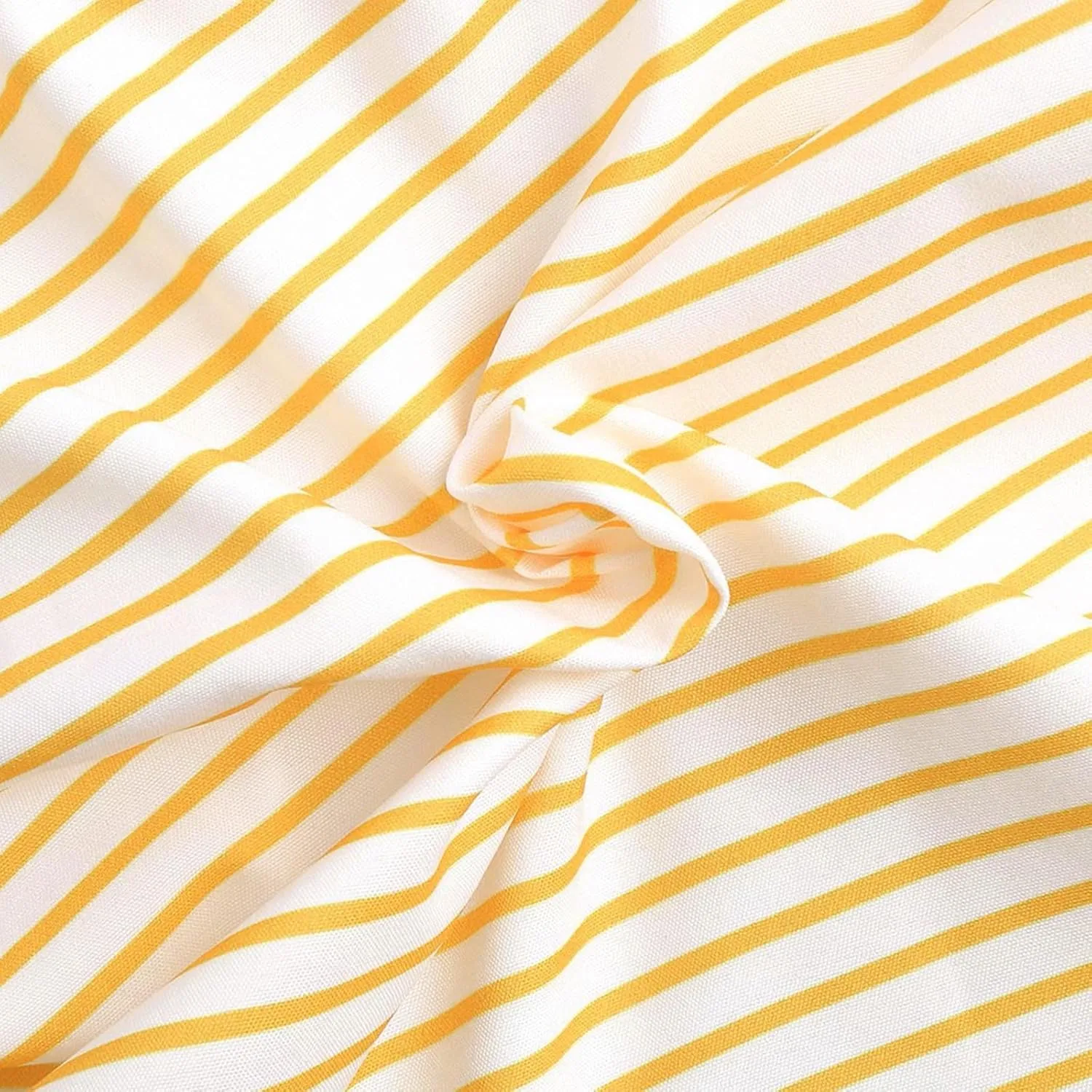 LEMONONSTORE Summer Dress for Women Trendy Striped Color Block Babydoll Sundress Short Sleeve V Neck Ruffle Swing Dresses