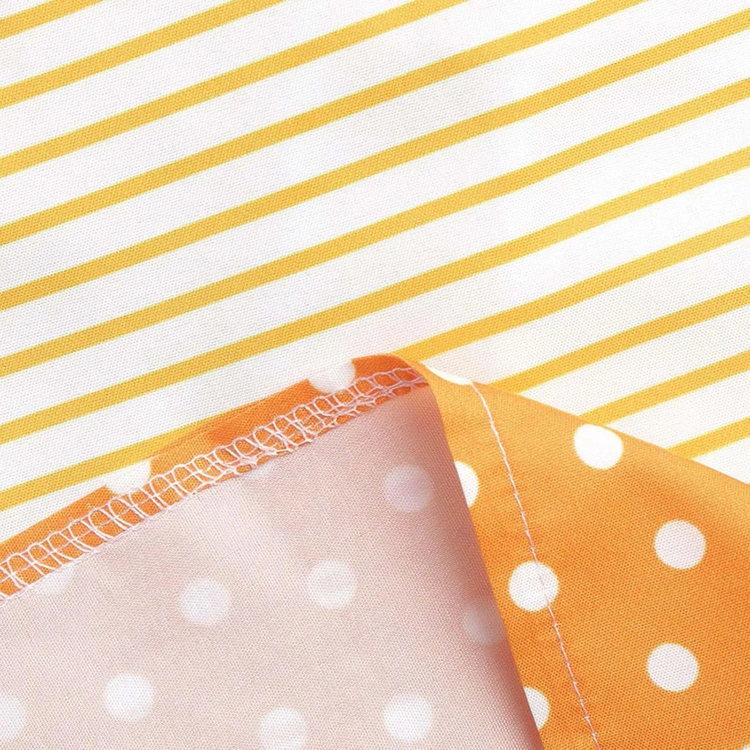 LEMONONSTORE Summer Dress for Women Trendy Striped Color Block Babydoll Sundress Short Sleeve V Neck Ruffle Swing Dresses