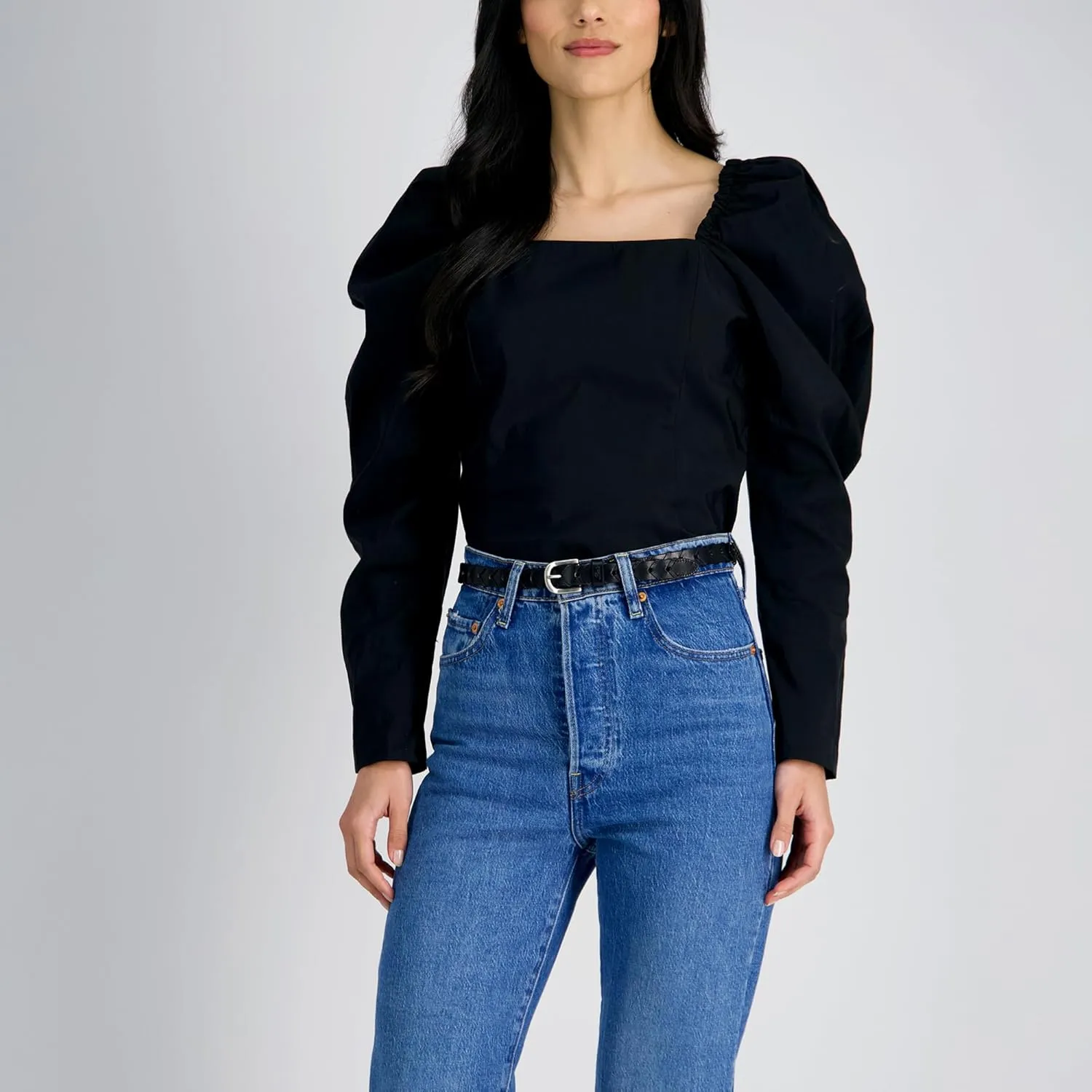 Levi's Women's Fully Adjustable Skinny Braided Leather Casual Belt
