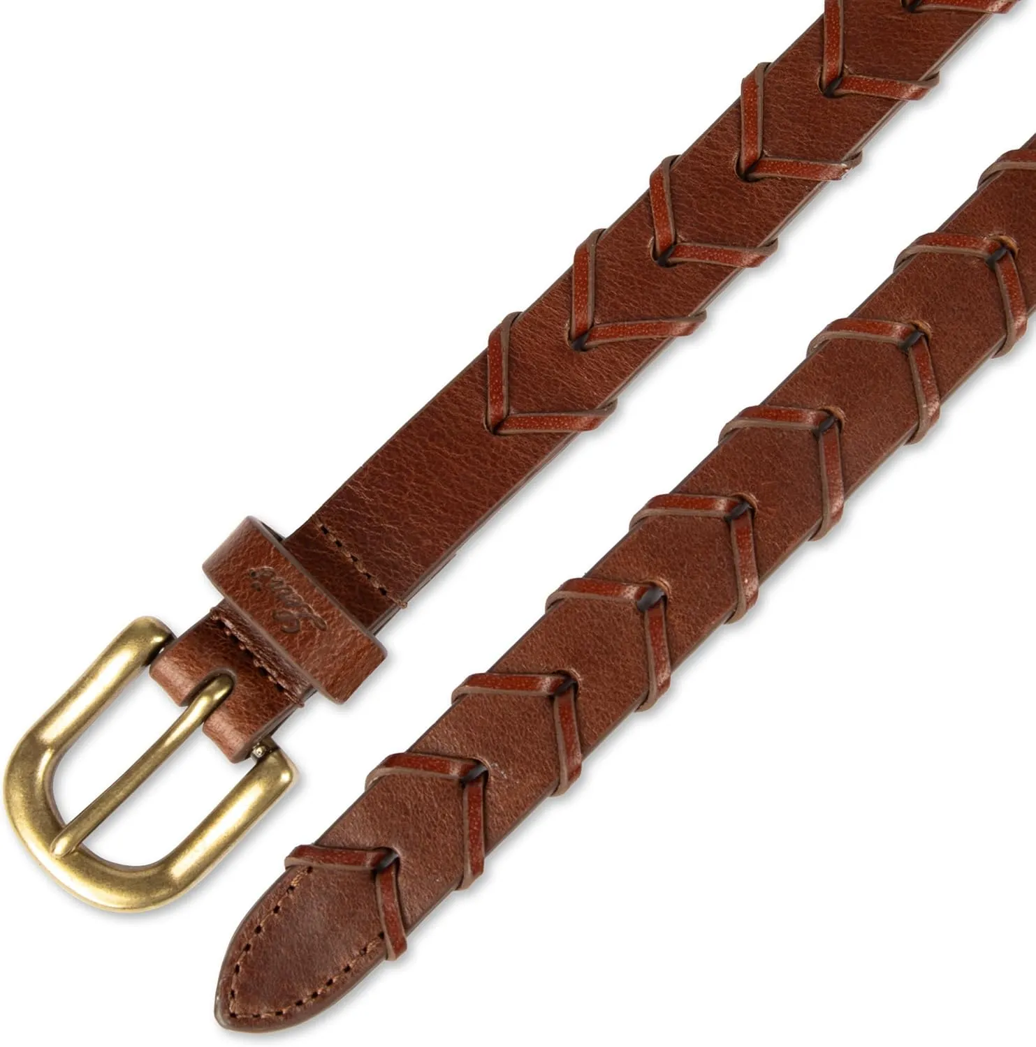 Levi's Women's Fully Adjustable Skinny Braided Leather Casual Belt