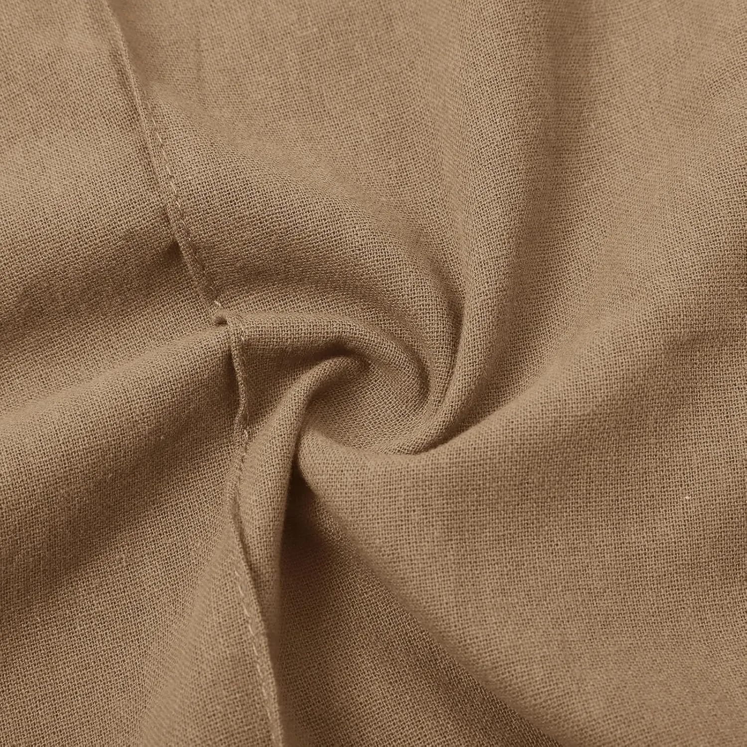 Linen Pants Women 2024 Casual Palazzo Drawstring Elastic Waist Straight Wide Leg Pant Solid Long Trousers with Pocket