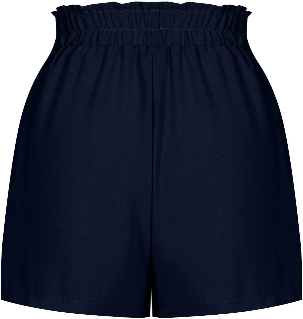 Linen Shorts for Women High Waisted Cotton Shorts Wide Leg Drawstring Pants Elastic Waist Short Pants with Pockets