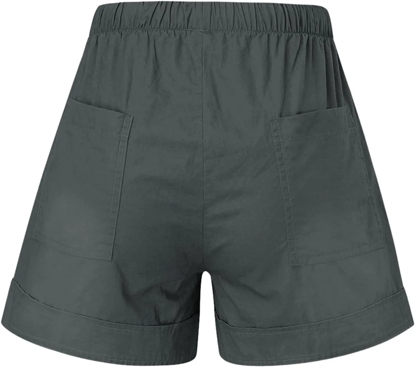 Linen Shorts for Women High Waisted Cotton Summer Shorts Wide Leg Loose Fit Drawstring Short Pants with Pockets Beach Fashion