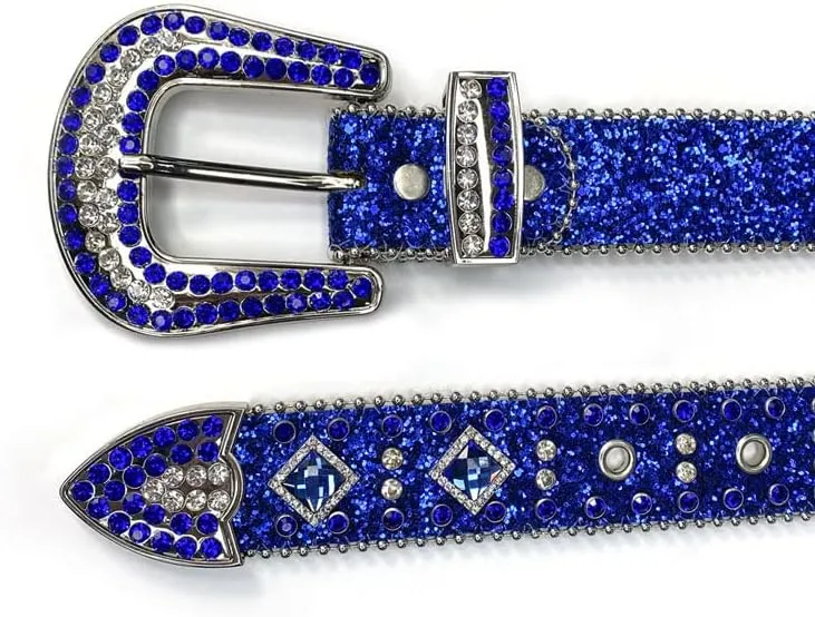 Men Women Rhinestone Belt Bling Strap Belt Female Crystal Studded Belt for Formal Dress