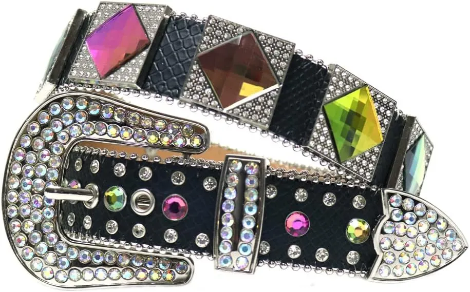 Men Women Rhinestone Belt Bling Strap Belt Female Crystal Studded Belt for Formal Dress