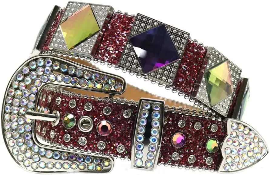 Men Women Rhinestone Belt Bling Strap Belt Female Crystal Studded Belt for Formal Dress