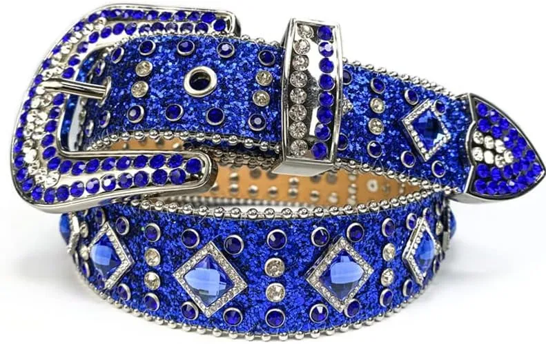 Men Women Rhinestone Belt Bling Strap Belt Female Crystal Studded Belt for Formal Dress