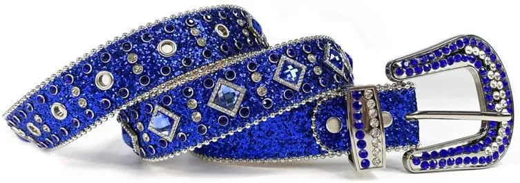 Men Women Rhinestone Belt Bling Strap Belt Female Crystal Studded Belt for Formal Dress