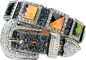 Men Women Rhinestone Belt Bling Strap Belt Female Crystal Studded Belt for Formal Dress