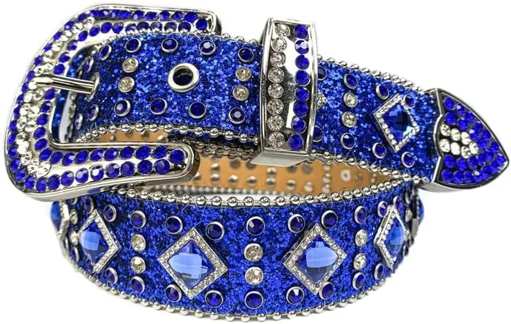 Men Women Rhinestone Belt Bling Strap Belt Female Crystal Studded Belt for Formal Dress