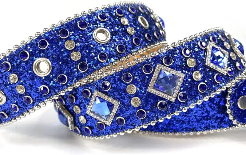 Men Women Rhinestone Belt Bling Strap Belt Female Crystal Studded Belt for Formal Dress