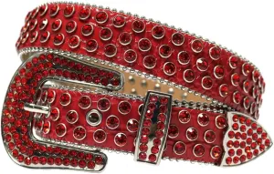 Men Women Rhinestone Belt Western Cowgirl Cowboy Bling Bling Studded Belt Female Leather Belts for Dress