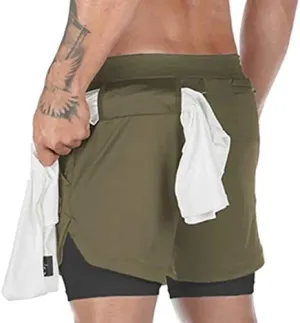 Men's 2 in 1 Workout Tennis Shorts with Liner 7 Inch Gym Shorts for Men Basketball Shorts Athletic Running Shorts