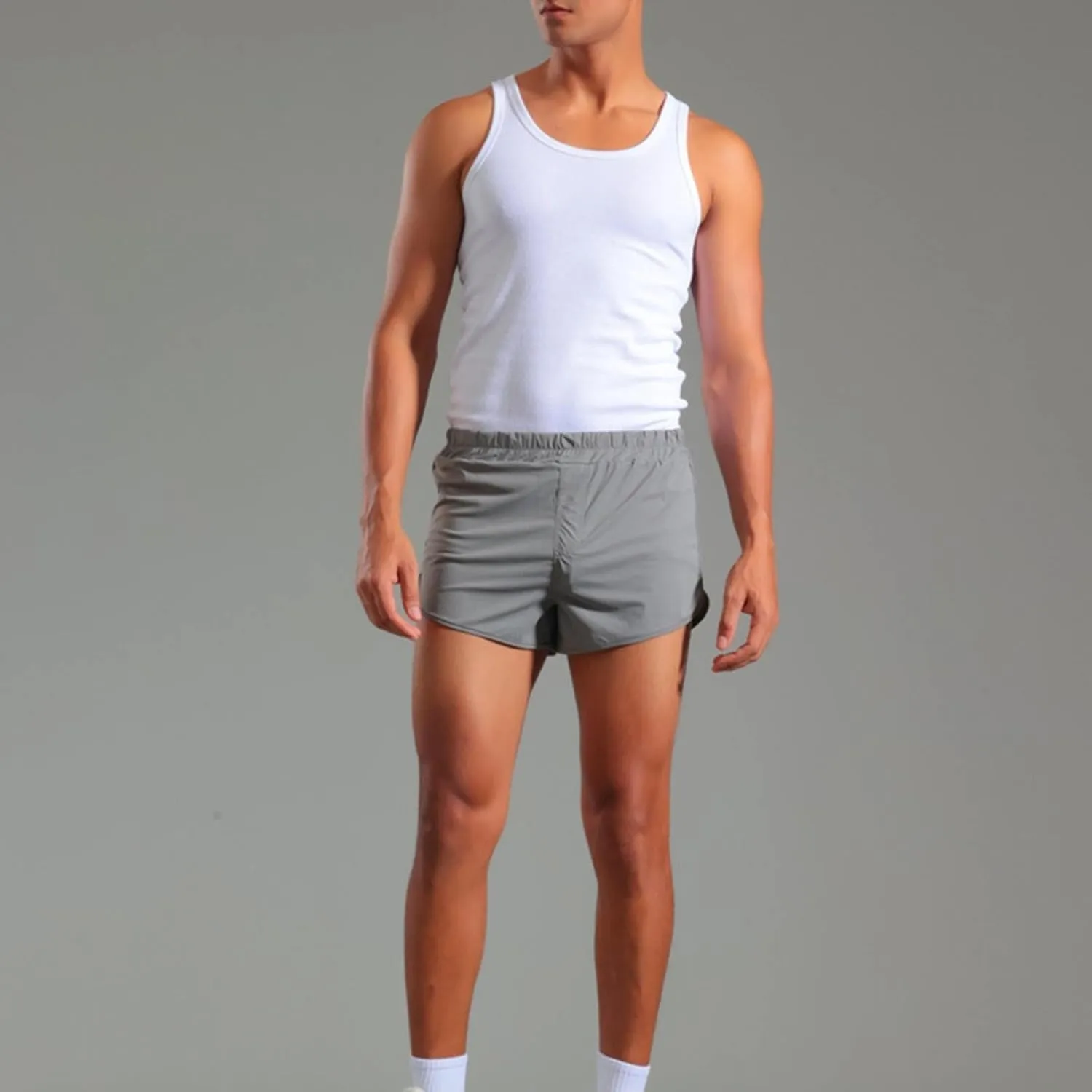 Men's Active Running Shorts Training Exercise Workout Shorts Quick Dry Gym Athletic Performance Shorts with Pockets