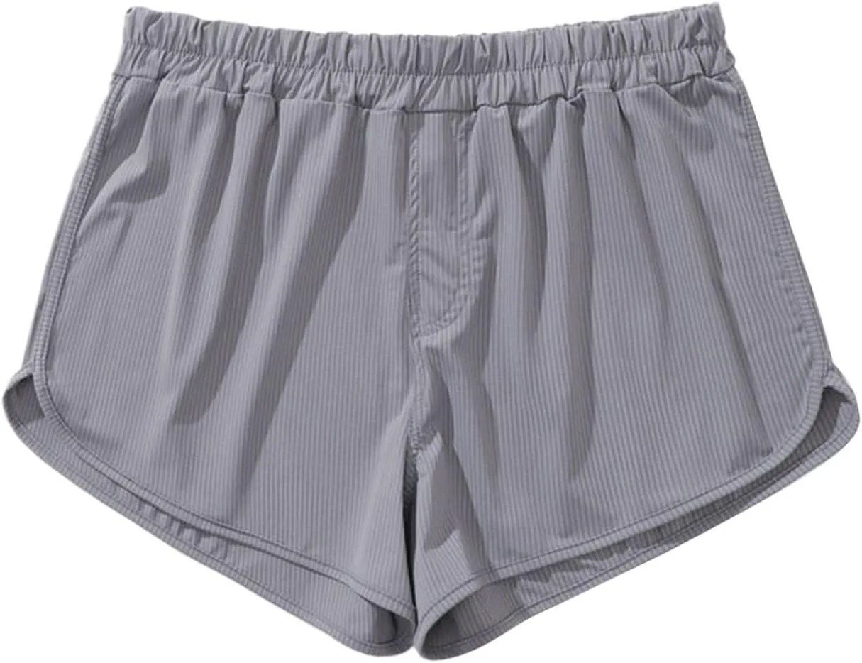 Men's Active Running Shorts Training Exercise Workout Shorts Quick Dry Gym Athletic Performance Shorts with Pockets