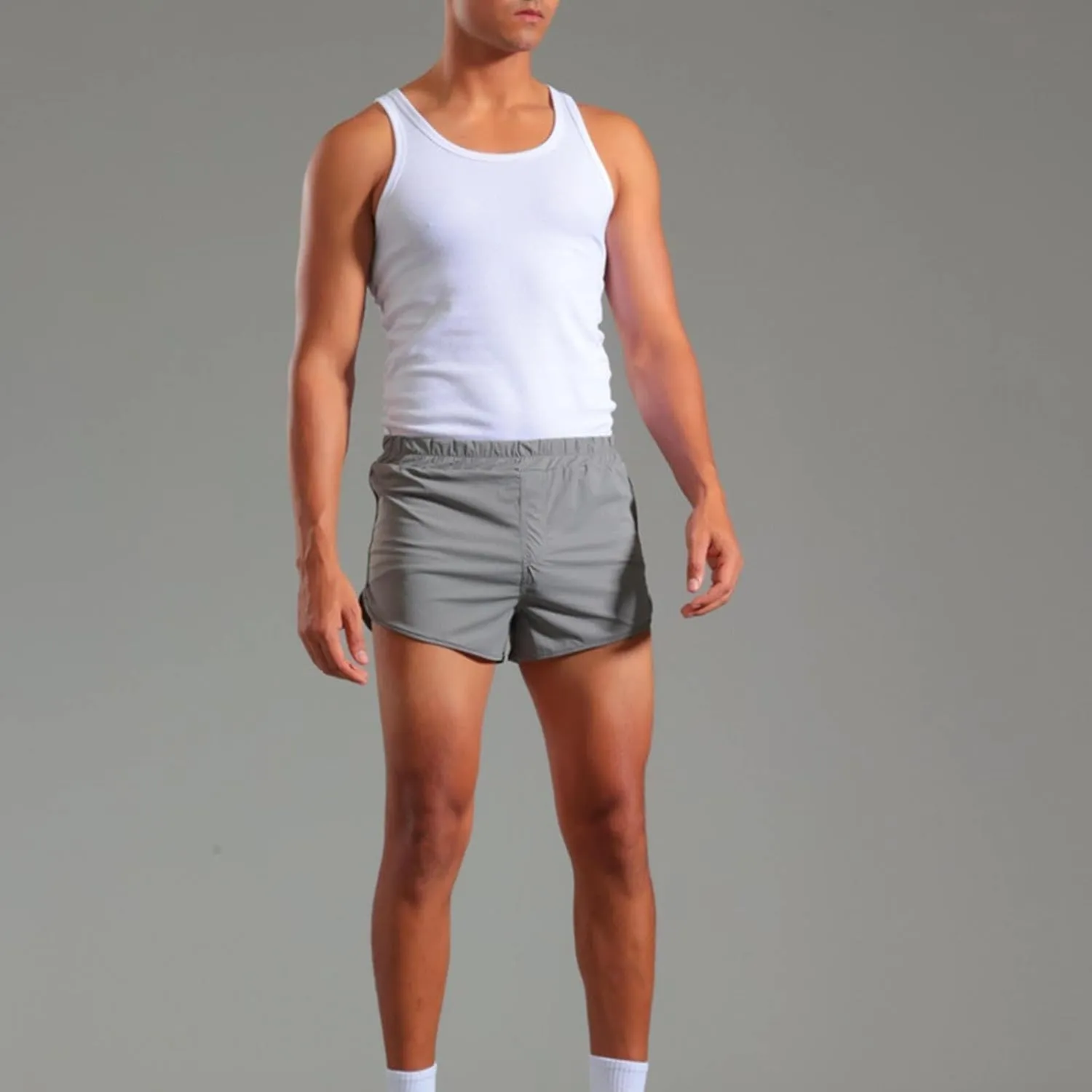 Men's Active Running Shorts Training Exercise Workout Shorts Quick Dry Gym Athletic Performance Shorts with Pockets