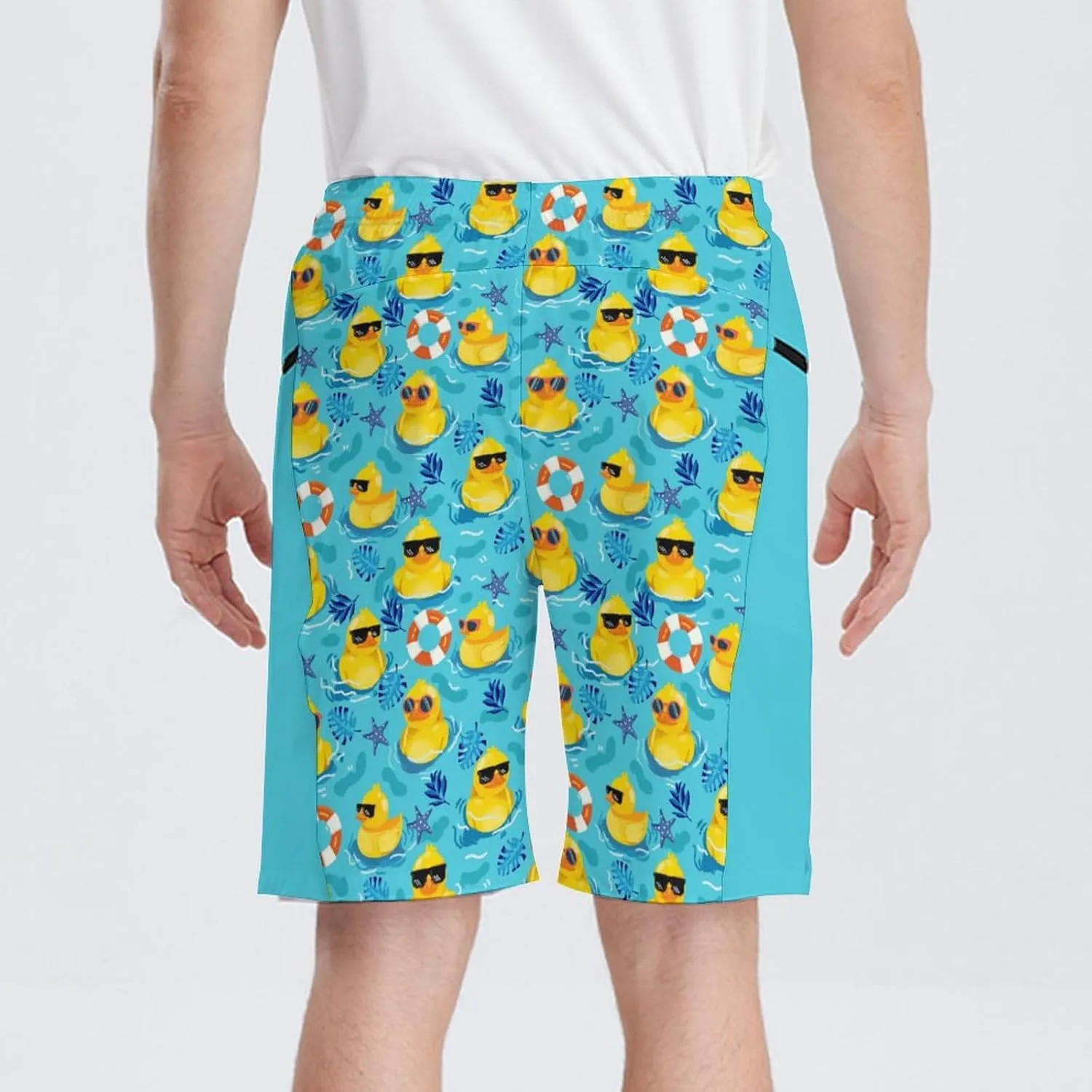 Men's Athletic Shorts with Liner 9" Pineapple Running Gym Shorts Quick Dry Casual Workout Shorts with Zipper Pockets