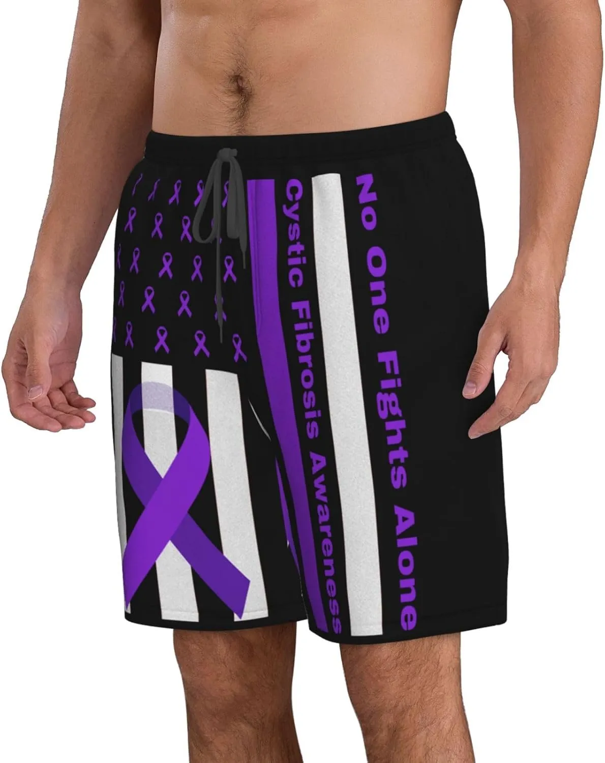 Men's Beach Shorts Drawstring Quick Dry Running Athletic Shorts with Pockets
