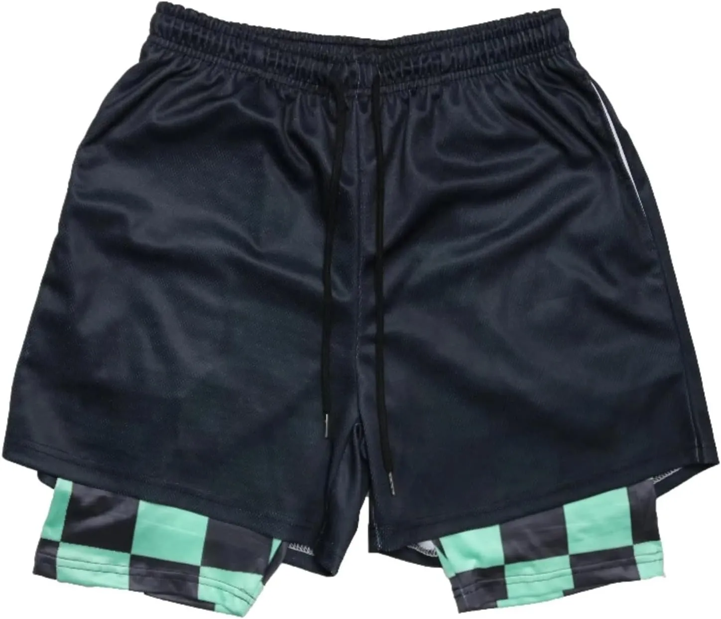 Mens Boy 2 in 1 Workout Running Shorts Quick Dry Lightweight Gym Athletic Training Shorts