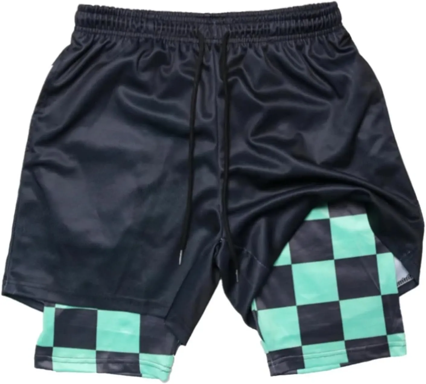 Mens Boy 2 in 1 Workout Running Shorts Quick Dry Lightweight Gym Athletic Training Shorts