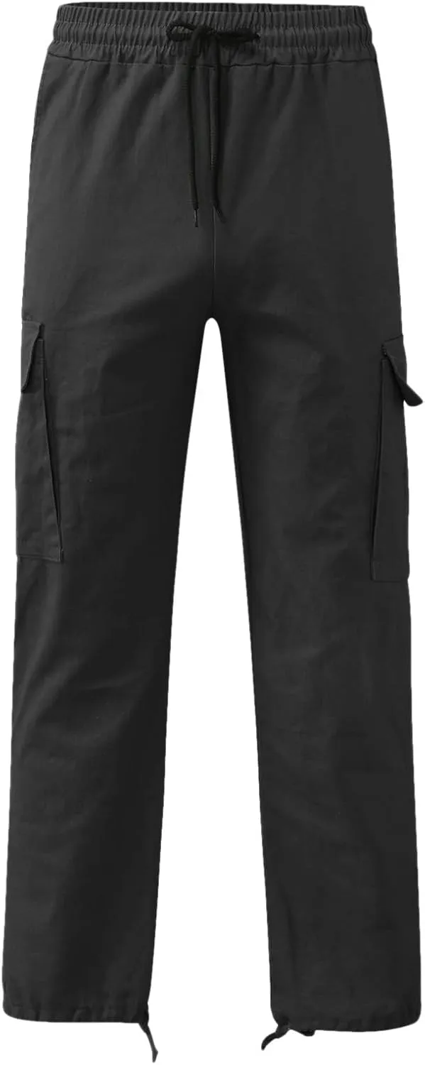 Mens Cargo Pants Casual Joggers Athletic Pants Cotton Loose Straight Sweatpants