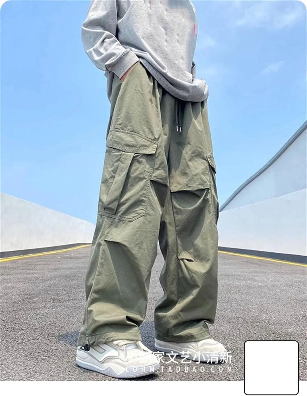 MenS Cargo Pants Loose Multi-Pocket Casual Trousers
