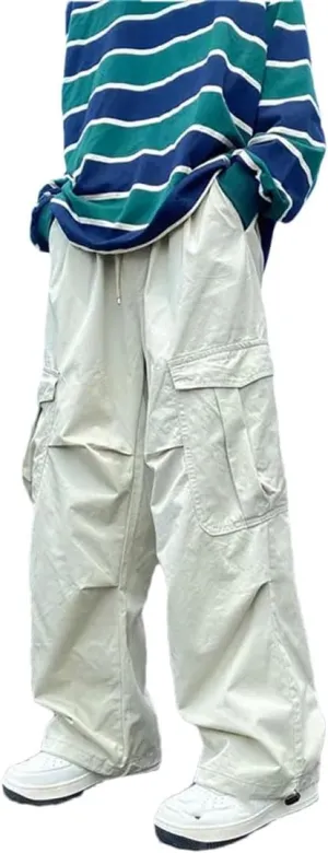 MenS Cargo Pants Loose Multi-Pocket Casual Trousers