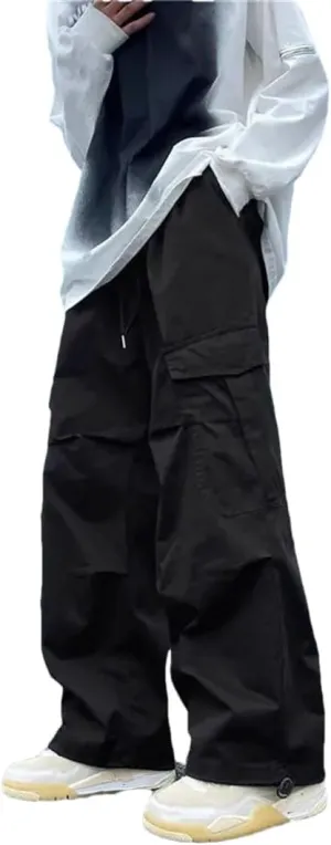 MenS Cargo Pants Loose Multi-Pocket Casual Trousers