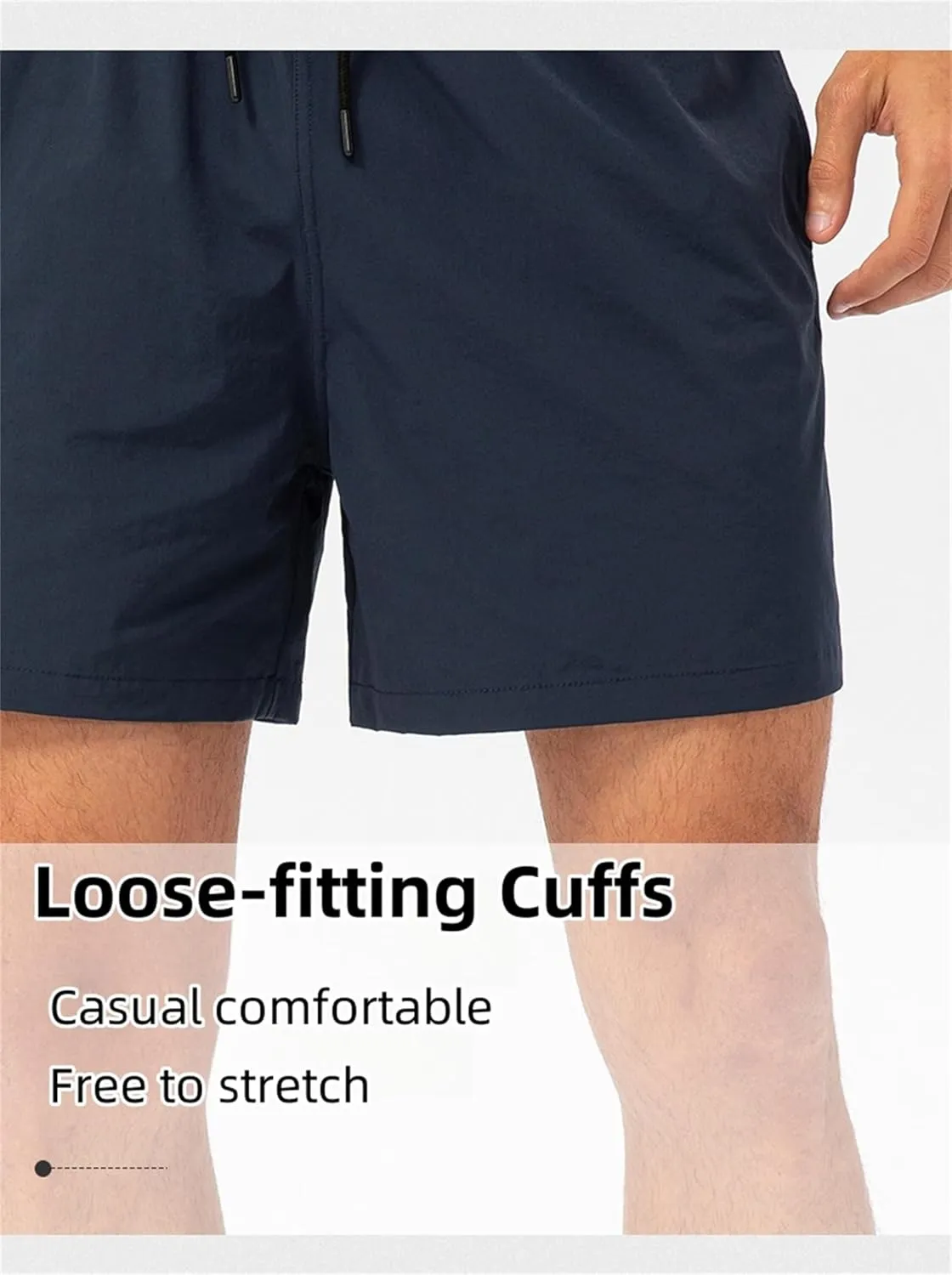 Mens Lightweight Breathable Lining Workout Shorts, Men's 5" Running Shorts, 2025 Summer Lightweight Quick Dry Workout