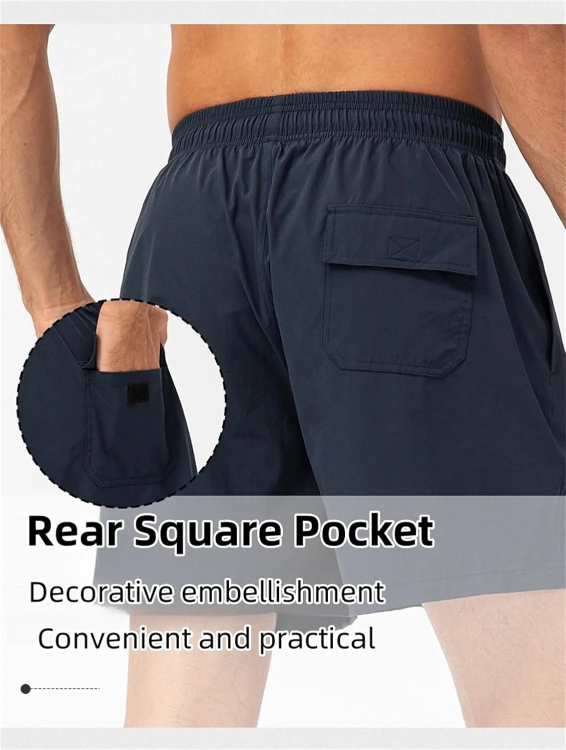 Mens Lightweight Breathable Lining Workout Shorts, Men's 5" Running Shorts, 2025 Summer Lightweight Quick Dry Workout
